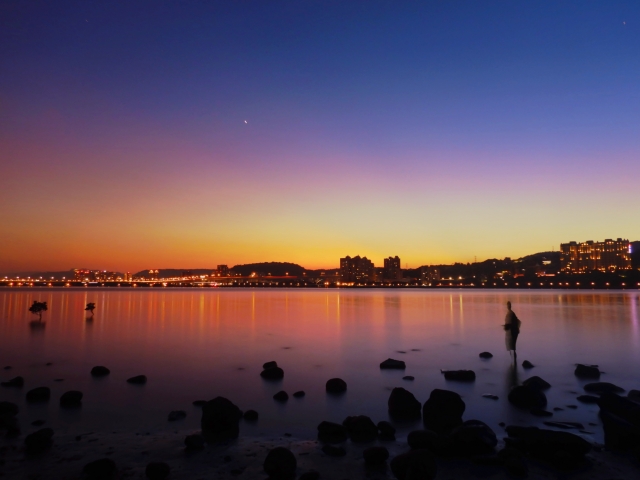 淡水老街　夕景