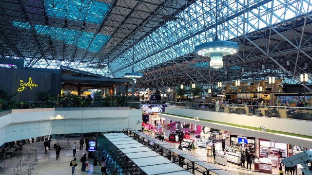 桃園国際空港　Ｔ２　出発ホール
