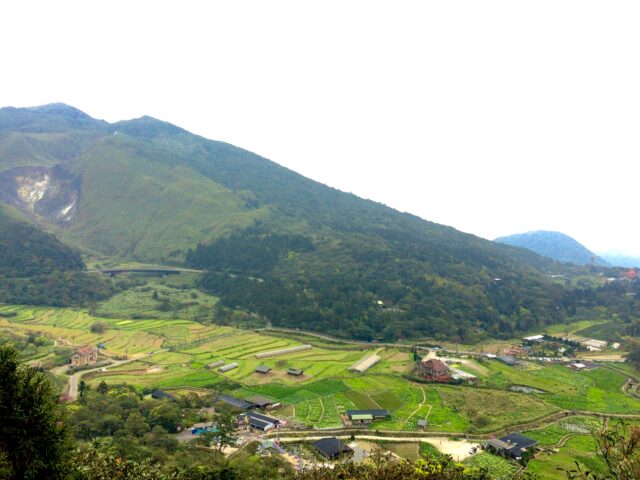 陽明山 竹子湖周辺の田園風景